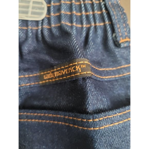 Lady Maverick Women's Elastic Waist Dark Blue Wash Jeans Size 24 1/2 USA New - Picture 2 of 5